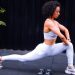 Woman performing lunges in outdoor gym setting in Ciudad de México